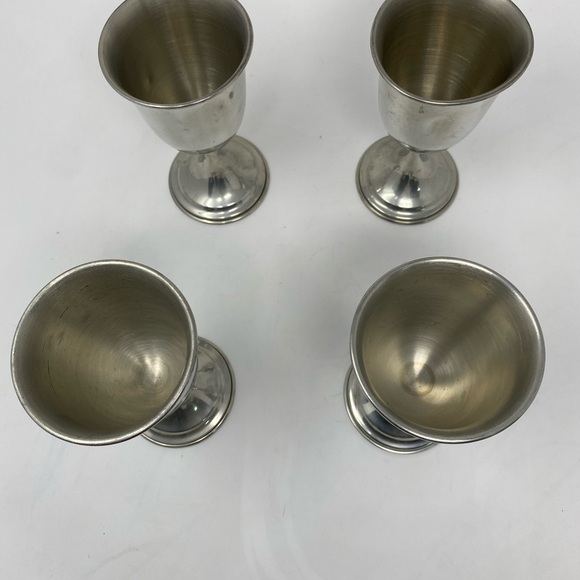 Set of 4 Vintage Certified Pewter Goblets - Picture 3 of 5